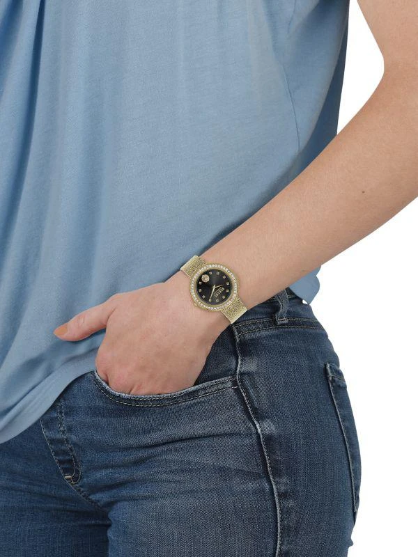商品Versus Versace|38MM Carnaby Street Crystal Goldplated Stainless Steel & Crystal Bracelet Watch,价格¥1260,第4张图片详细描述