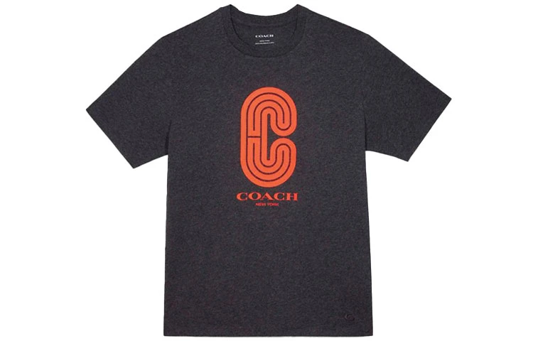 商品[国内直发] Coach|蔻驰  经典Logo标志圆领短袖T恤 男款 灰色,价格¥1863,第1张图片