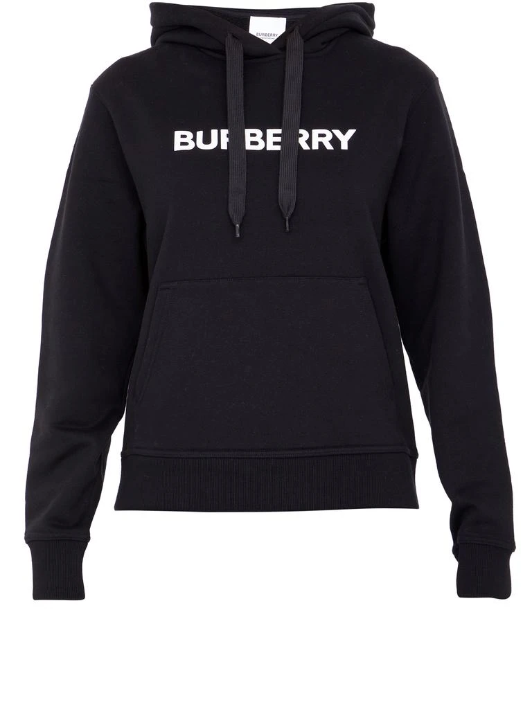 商品Burberry|Black hoodie with logo,价格¥2953,第1张图片