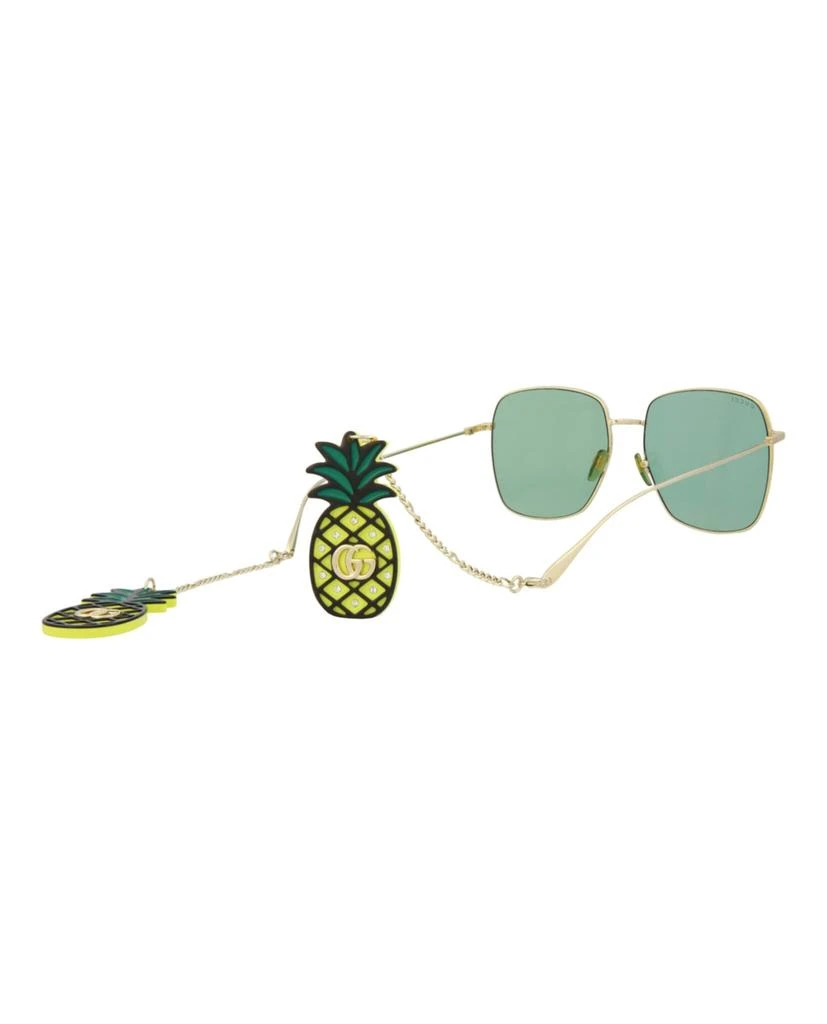 商品Gucci|Square-Frame Metal Sunglasses,价格¥1619,第4张图片详细描述