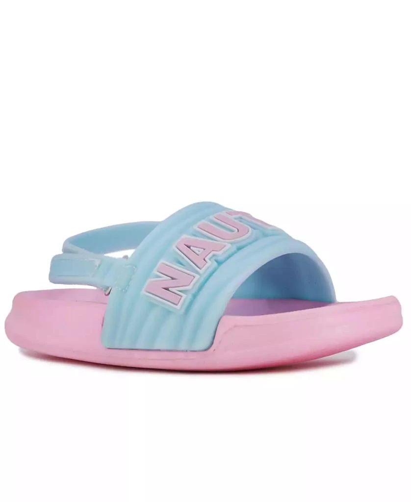 商品Nautica|Toddler and Little Girls Loch Toddler Pool Slip On Slides,价格¥115,第1张图片