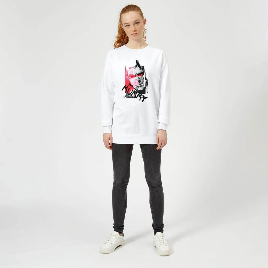 商品Universal Monsters|Universal Monsters The Mummy Collage Women's Sweatshirt - White,价格¥255,第3张图片详细描述