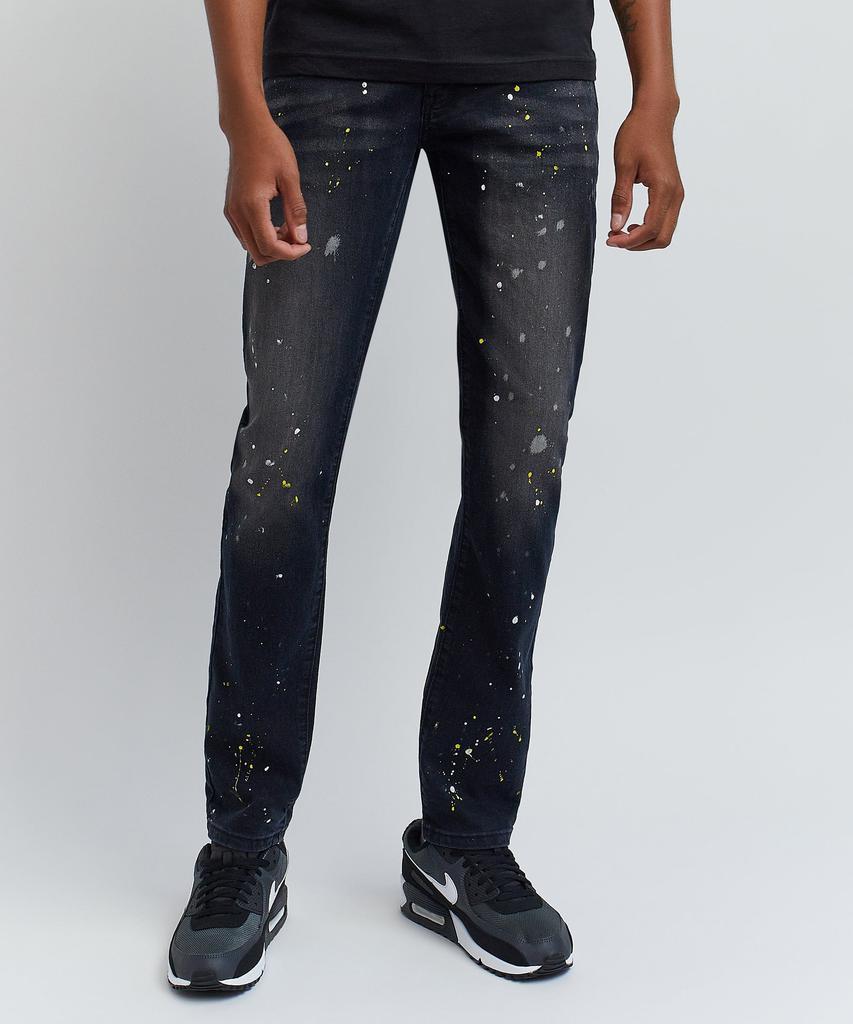 商品Reason Clothing|Morrison Dark Wash Paint Splatter Jeans,价格¥148,第1张图片