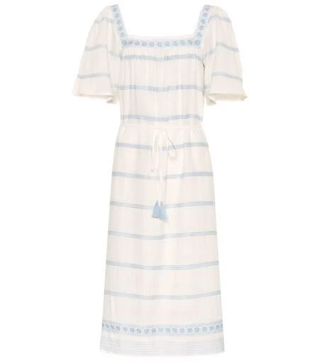 商品Tory Burch|刺绣亚麻棉质混纺连衣裙,价格¥2078,第1张图片
