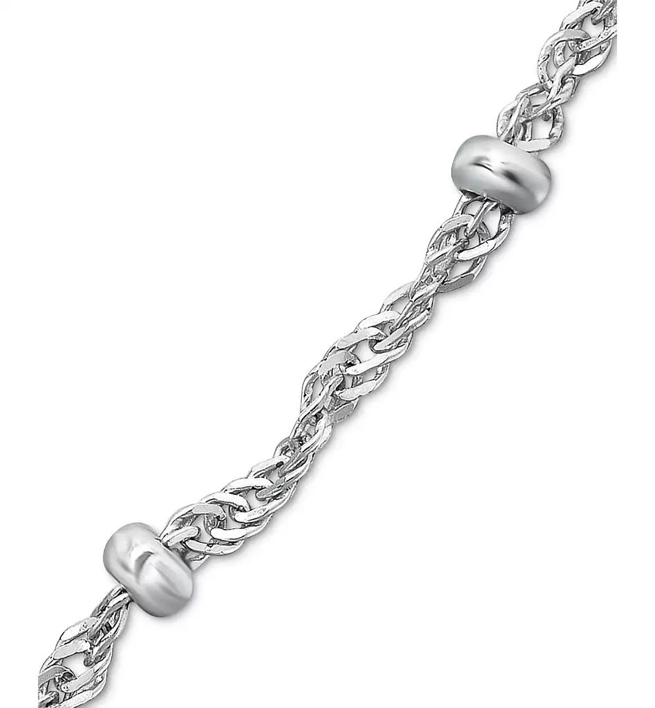 商品Giani Bernini|Sterling Silver Bracelet,  7-1/4" Singapore Small Beaded Chain,价格¥76,第3张图片详细描述