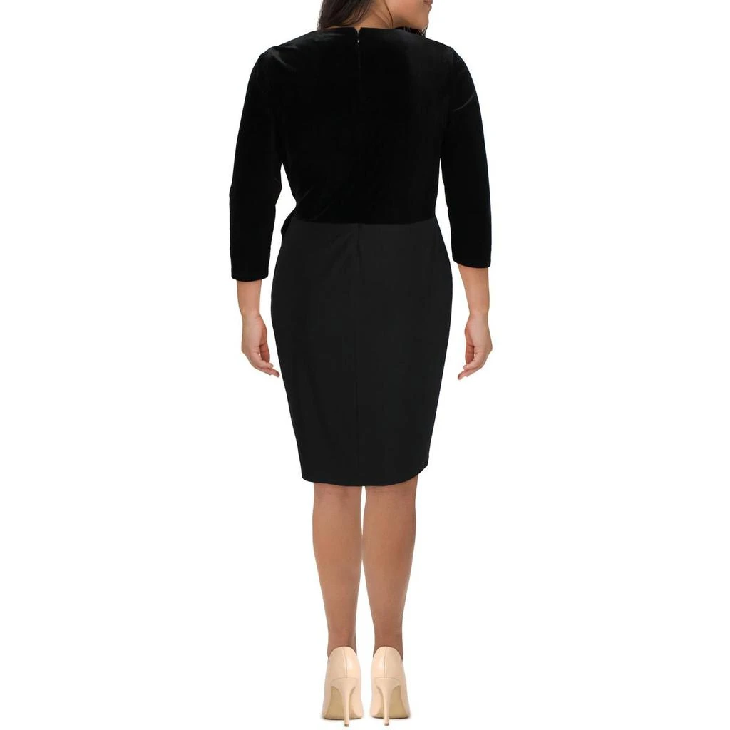 商品Ralph Lauren|Lauren Ralph Lauren Womens Caleb Surplice Three-Quarter Sleeve Midi Dress,价格¥168,第2张图片详细描述