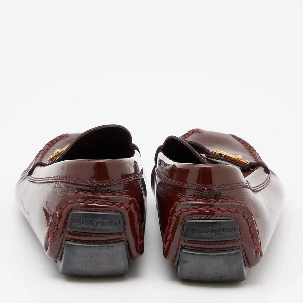 商品[二手商品] Louis Vuitton|Louis Vuitton Burgundy Patent Leather Slip On Loafers Size 37.5,价格¥1134,第5张图片详细描述