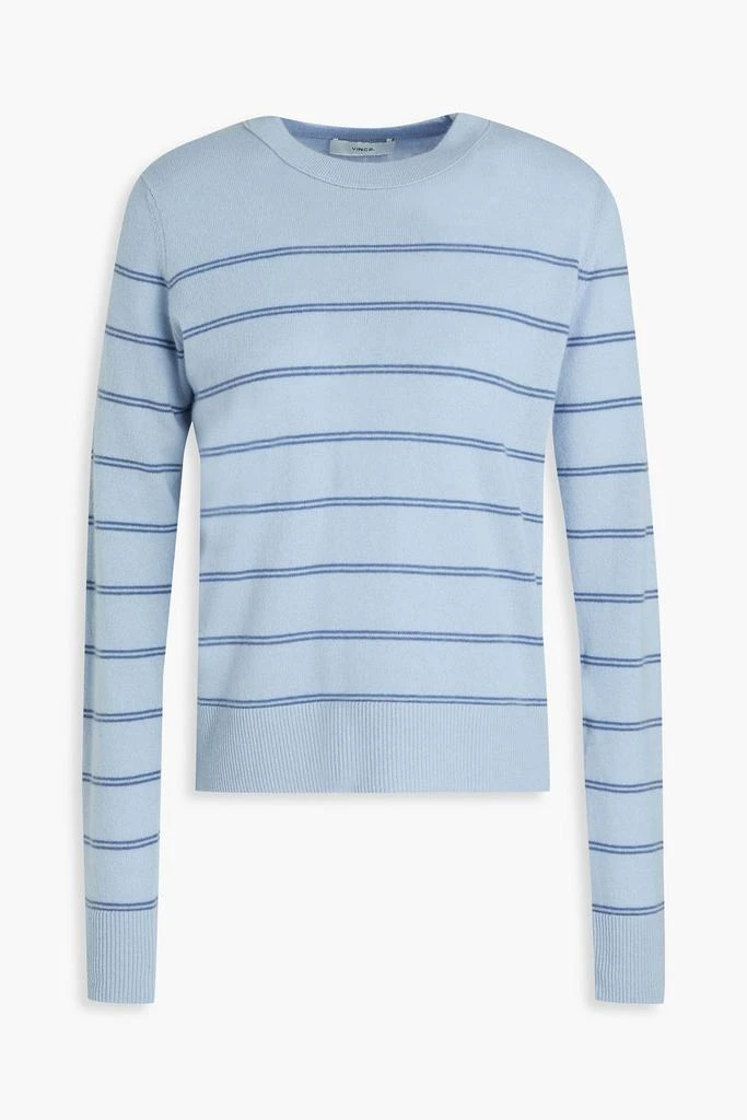 商品Vince|Striped merino wool and cashmere-blend sweater,价格¥491,第1张图片