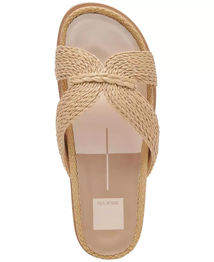 商品Dolce Vita|Women's Selda Raffia Slide Footbed Sandals,价格¥502,第4张图片详细描述