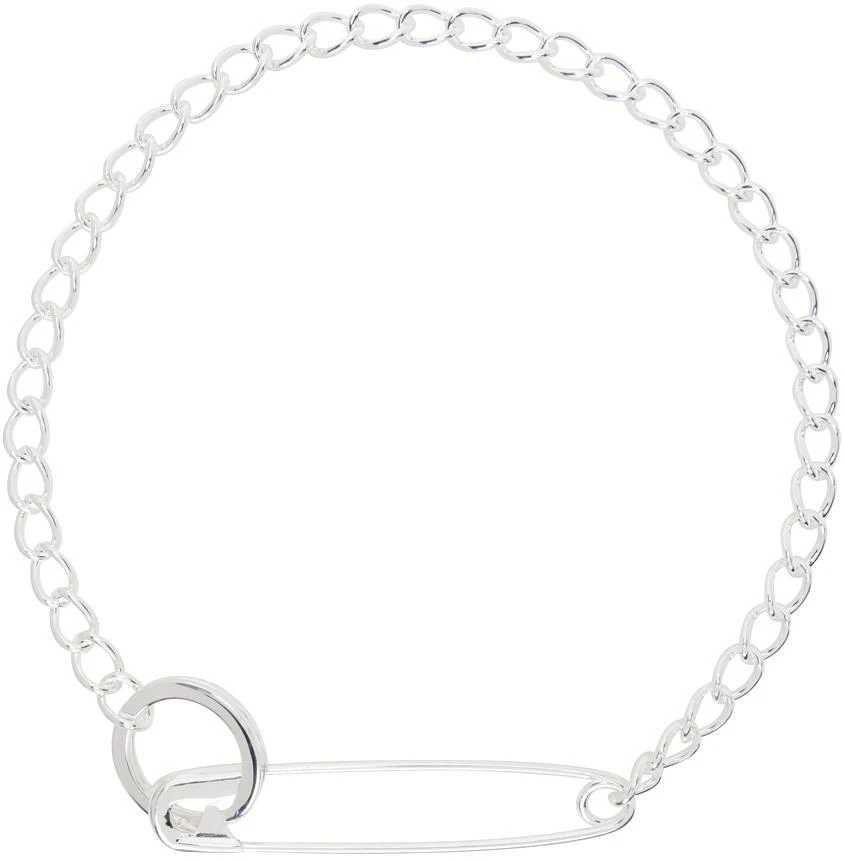 商品Martine Ali|SSENSE Exclusive Silver Pin Necklace,价格¥607,第1张图片