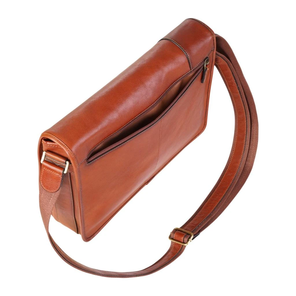 商品Infinity Leather|Genuine Leather Tan Laptop Satchel Messenger Shoulder Bag - Astor,价格¥1329,第3张图片详细描述