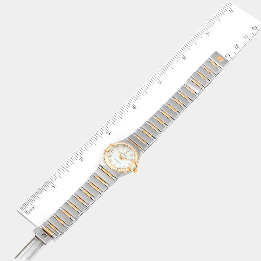 Omega MOP Diamonds 18K Rose Gold And Stainless Steel Constellation My Choice Steel 360.75.00 Women's Wristwatch 22.5 MM 商品