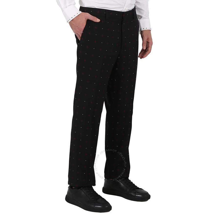 商品Burberry|Men's Black  Classic Fit Fil Coupe Wool Cotton Tailored Trousers,价格¥865,第2张图片详细描述