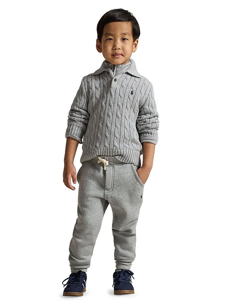 商品Ralph Lauren|Little Boy's & Boy's Cable-Knit Cotton Collared Sweater,价格¥513,第5张图片详细描述