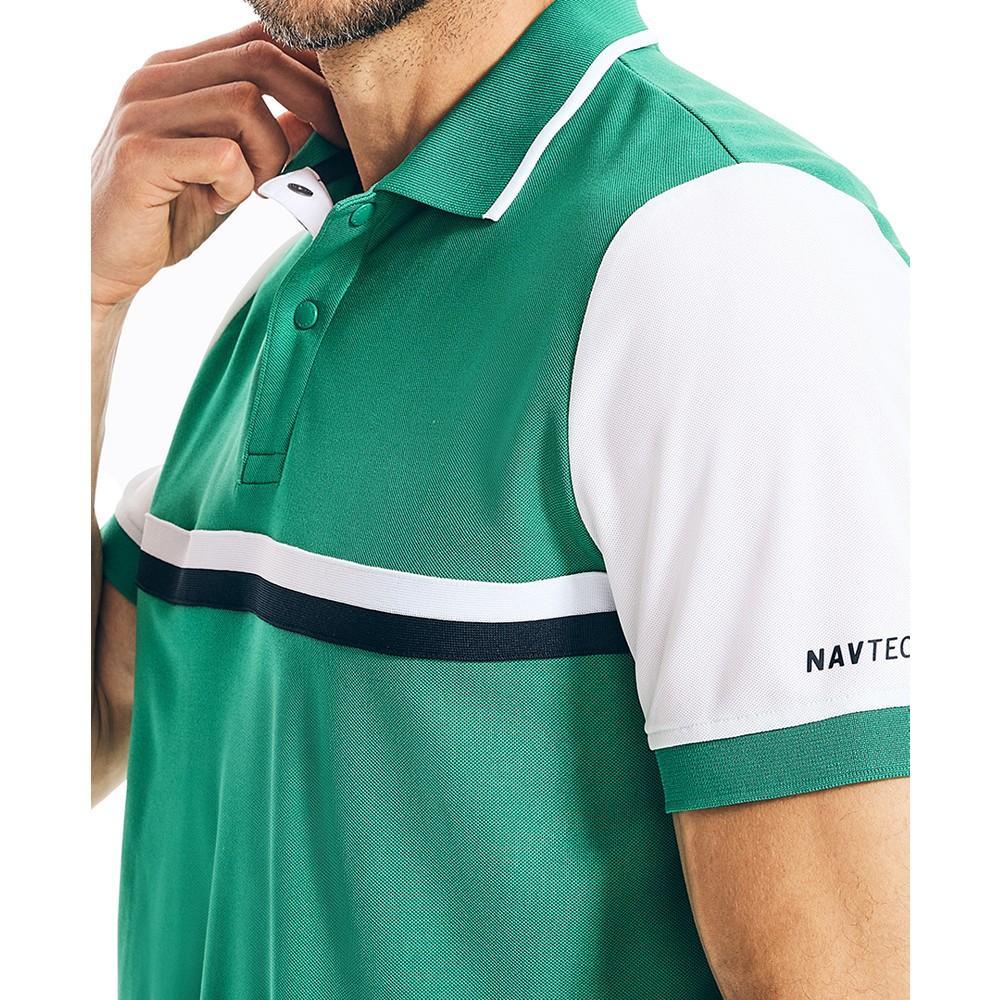 商品Nautica|Men's Navtech Sustainably Crafted Classic-Fit Stripe Polo,价格¥116-¥178,第5张图片详细描述