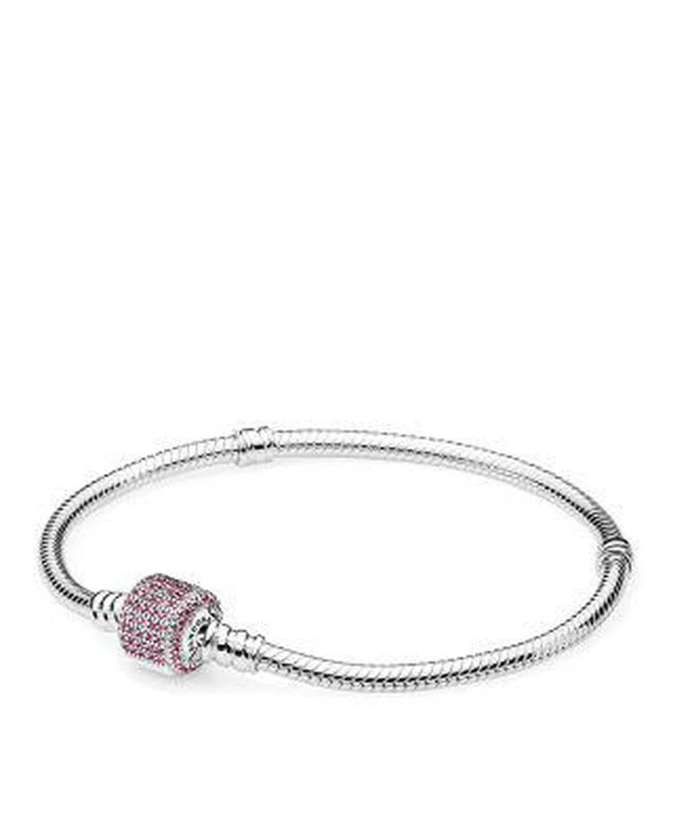 商品PANDORA|Moments Collection Sterling Silver & Cubic Zirconia Bracelet,价格¥416,第1张图片