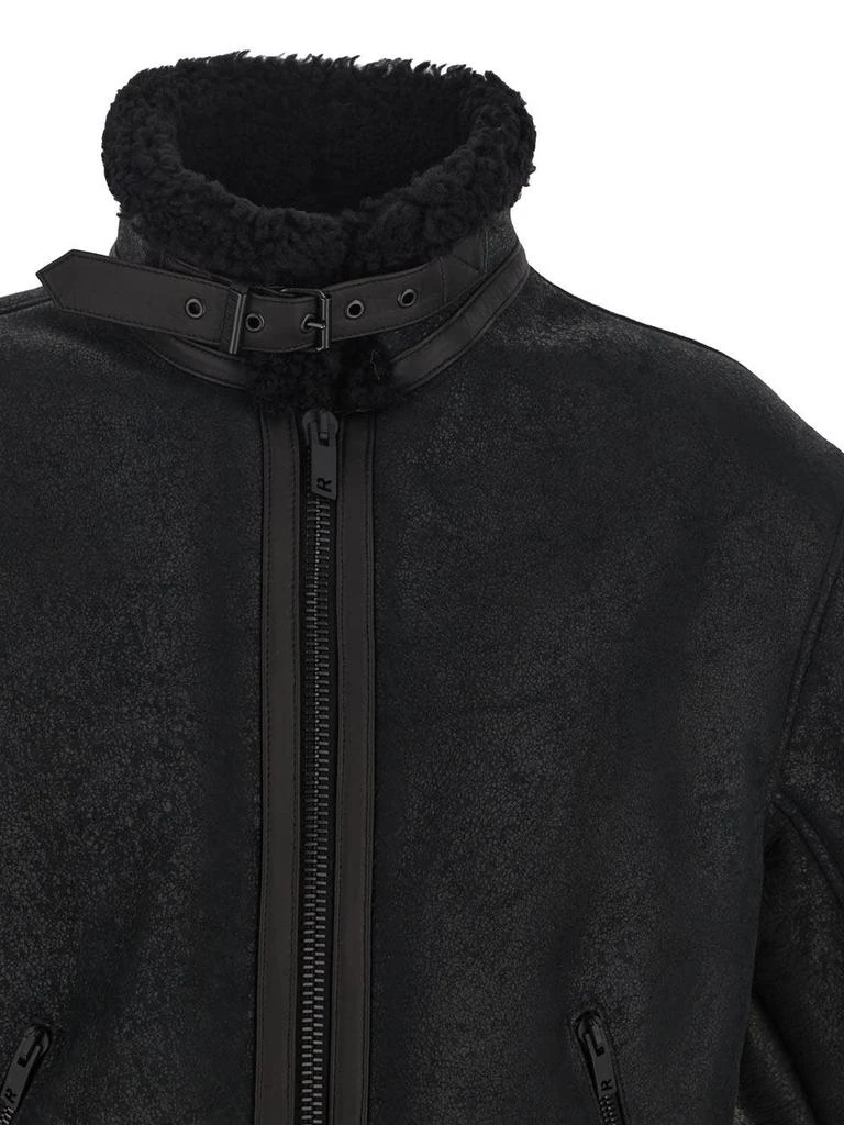 商品Represent|Black Leather Bomber,价格¥5680,第3张图片详细描述