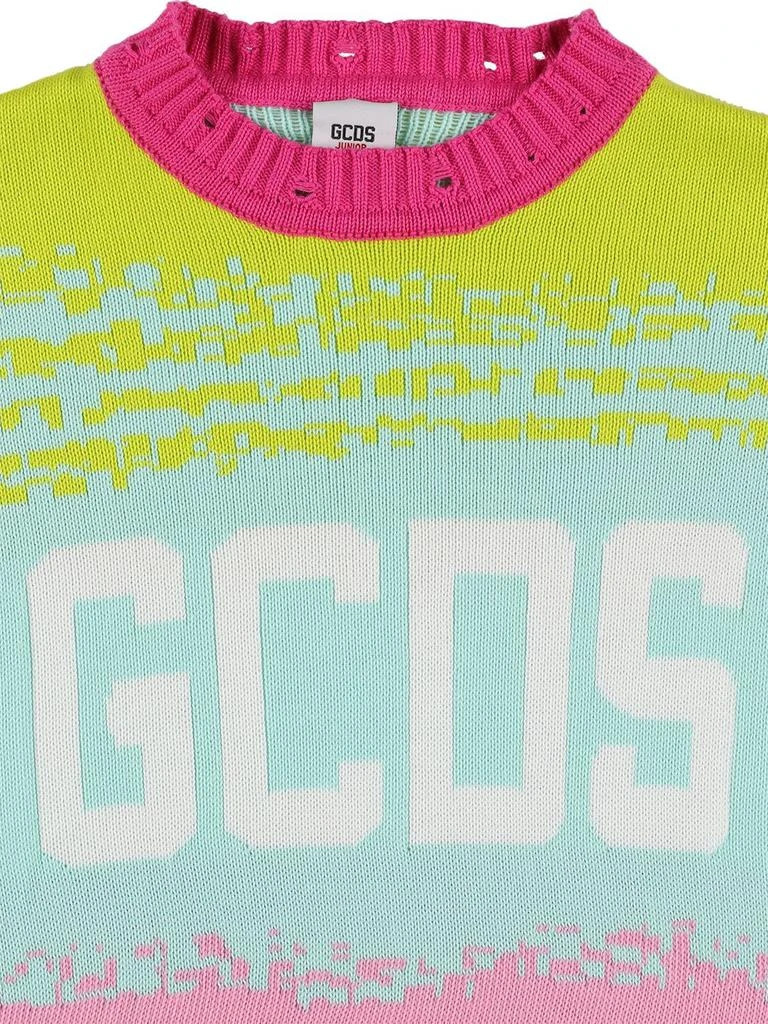 商品GCDS|Intarsia Logo Cotton Knit Sweater,价格¥805,第1张图片