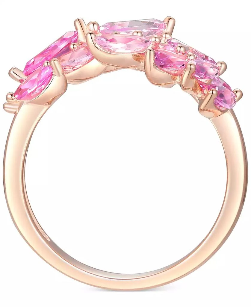 商品Macy's|Lab-Grown Pink Sapphire Leaf Statement Ring (2 ct. t.w.) in 14k Rose Gold-Plated Sterling Silver,价格¥527,第2张图片详细描述