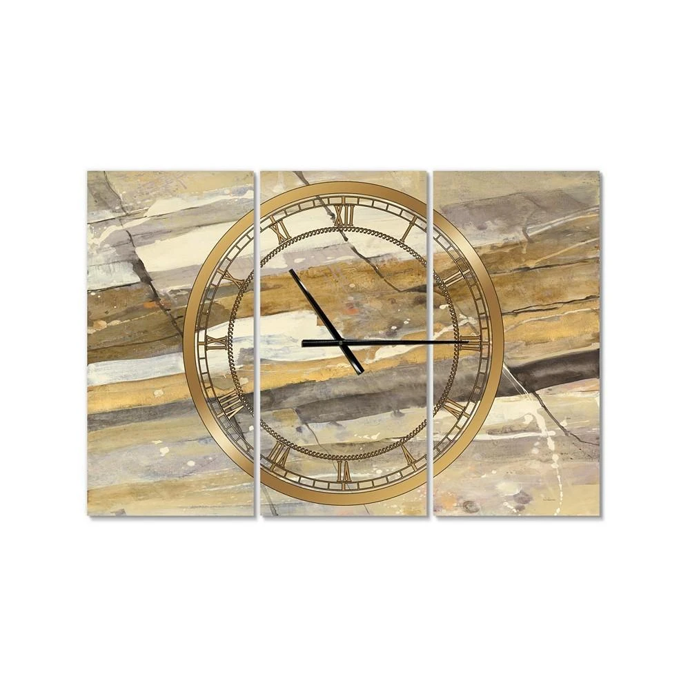 商品Designart|Glam 3 Panels Metal Wall Clock,价格¥1861,第1张图片