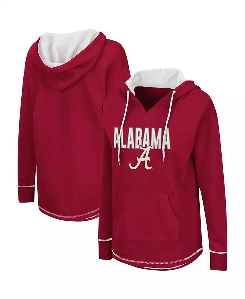 商品Colosseum|Women's Crimson Alabama Crimson Tide Tunic Pullover Hoodie,价格¥278,第1张图片