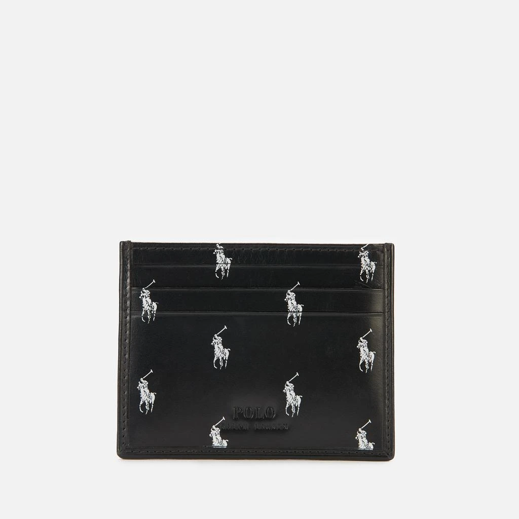 商品Ralph Lauren|Polo Ralph Lauren Men's Small Polo Pony Cardholder - Black/White,价格¥440,第1张图片