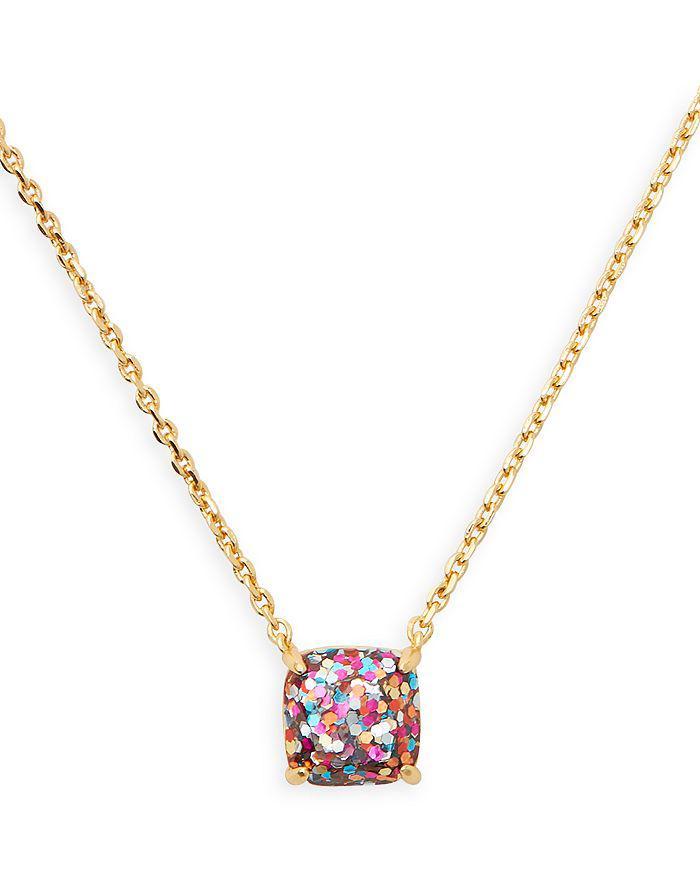 商品Kate Spade|Multicolor Square Pendant Necklace, 17",价格¥329,第3张图片详细描述