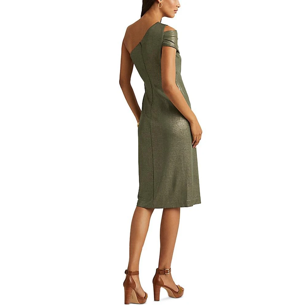 商品Ralph Lauren|Foil-Print Jersey One-Shoulder Cocktail Dress,价格¥292,第2张图片详细描述