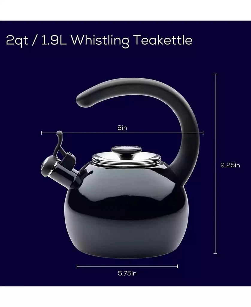 商品Circulon|Enamel on Steel 2-Qt. Whistling Teakettle with Flip-Up Spout,价格¥657,第5张图片详细描述