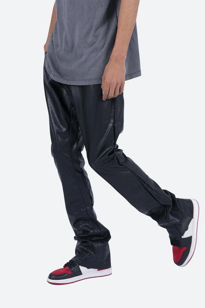 B169 Leather Flare Pants - Black 商品