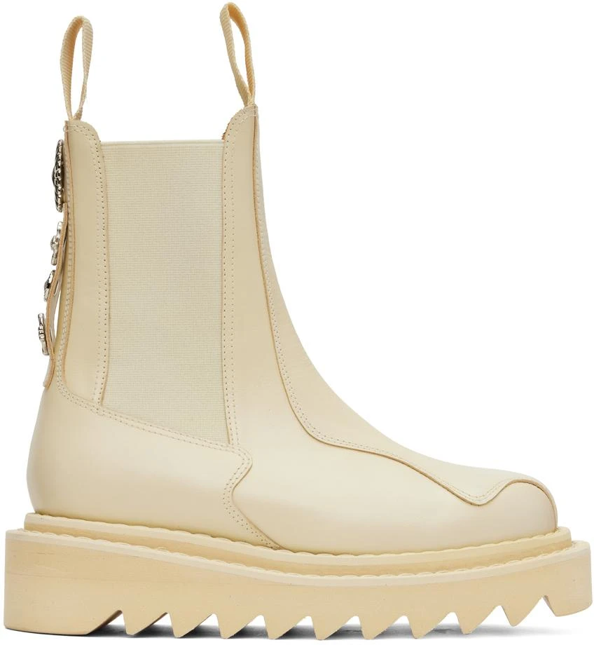 商品Toga Pulla|SSENSE Exclusive Beige Platform Chelsea Boots,价格¥1264,第1张图片