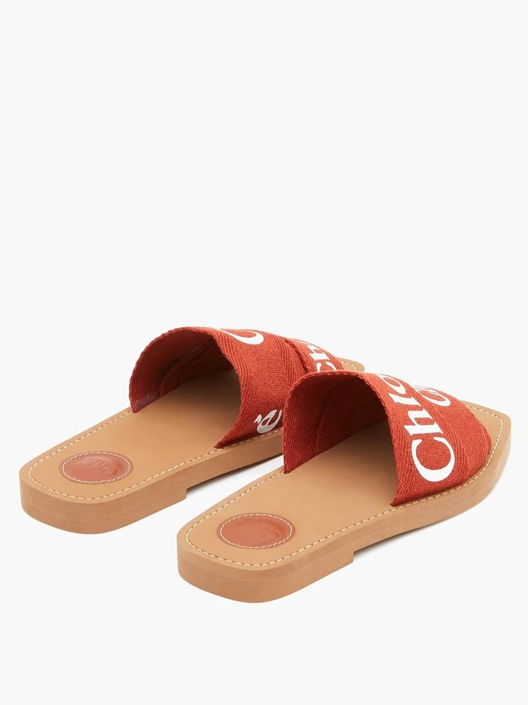 商品Chloé|Woody logo-print canvas slides,价格¥3676,第4张图片详细描述