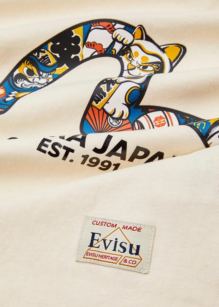 商品Evisu|Fortune Cat Hide-And-Seek printed cotton T-shirt,价格¥864,第5张图片详细描述