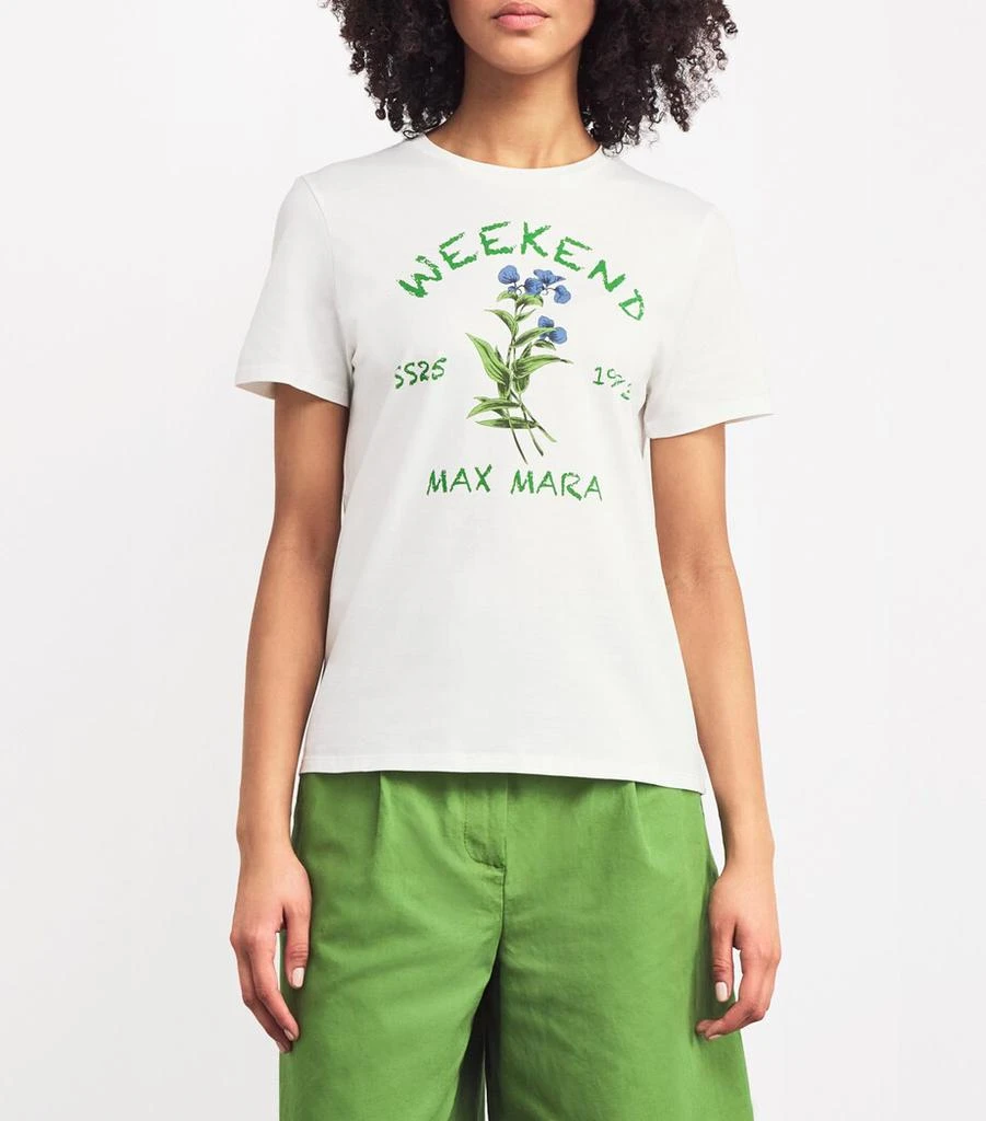 商品Weekend Max Mara|Cotton Floral T-Shirt,价格¥860,第3张图片详细描述