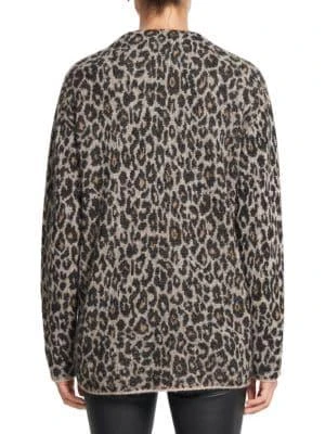 商品Theory|Leopard Print Jacquard Cardigan,价格¥479,第2张图片详细描述