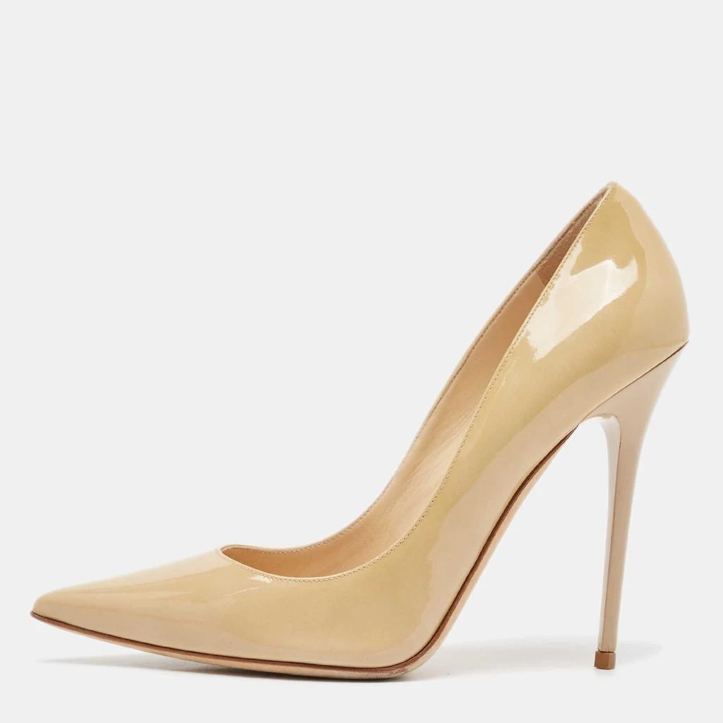 商品[二手商品] Jimmy Choo|Jimmy Choo Beige Patent Leather Anouk Pumps Size 38.5,价格¥1373,第1张图片