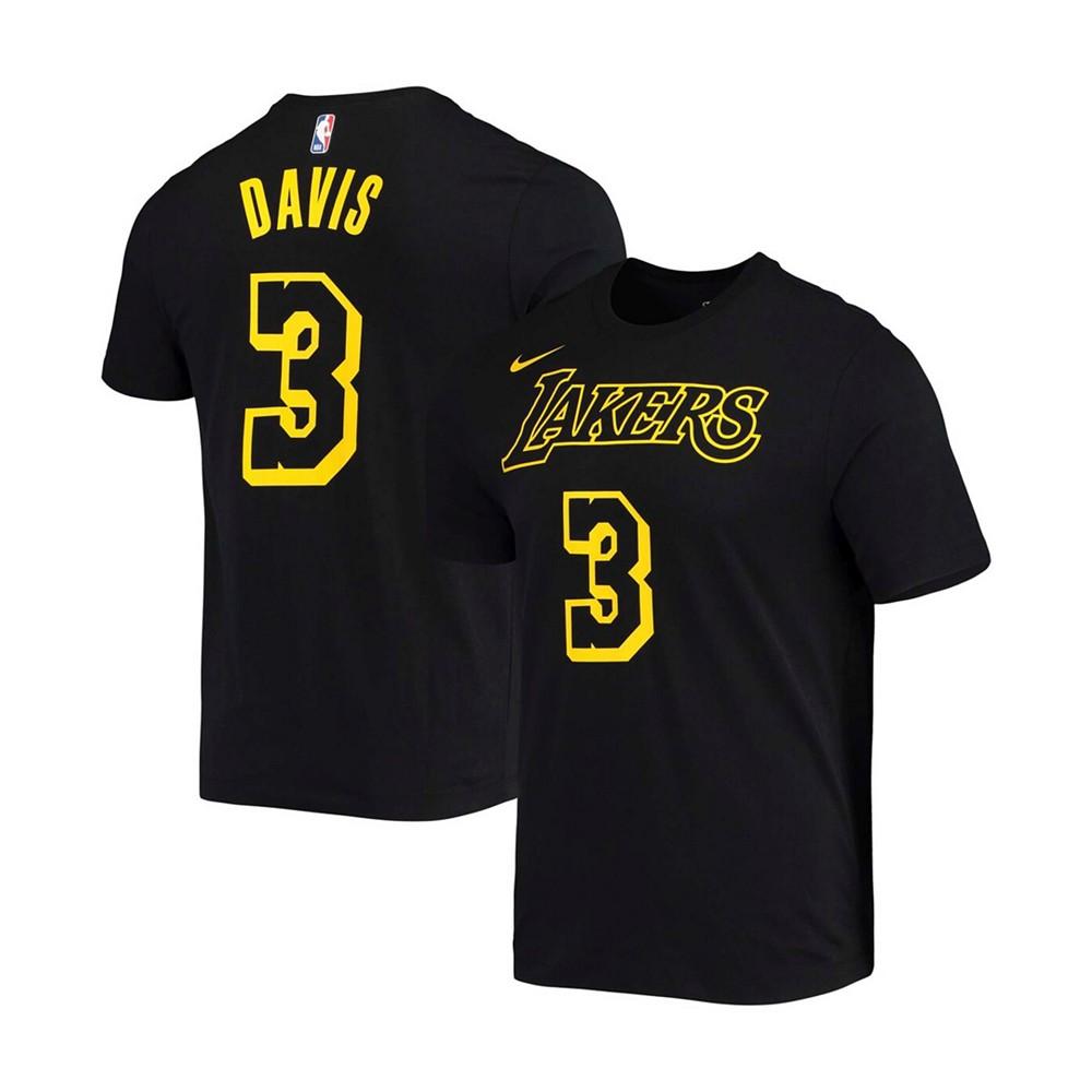 Men's Anthony Davis Black Los Angeles Lakers Name and Number Mamba T-shirt商品第1张图片规格展示