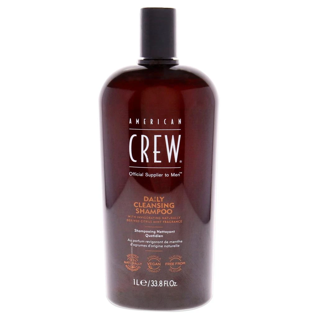 商品American Crew|Daily Cleansing Shampoo by American Crew for Men - 33.8 oz Shampoo,价格¥219,第1张图片