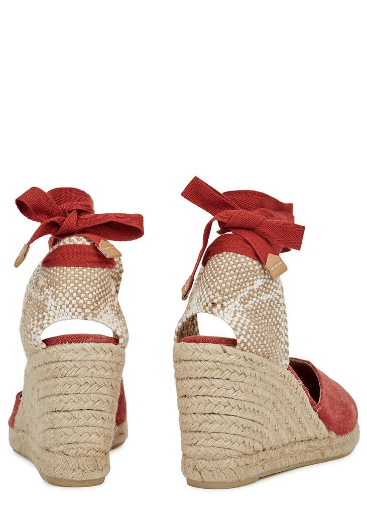 商品CASTAÑER|Carina 80 red canvas wedge espadrilles,价格¥677,第5张图片详细描述