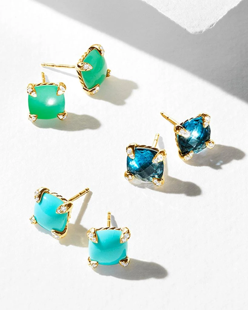 商品David Yurman|Chatelaine Gemstone and Diamond Earrings, 8.5mm,价格¥11439,第2张图片详细描述