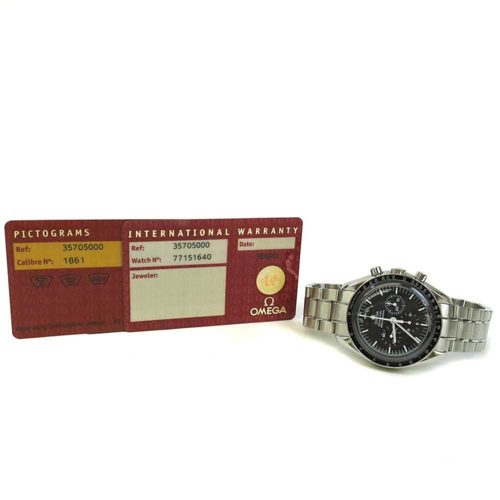 Omega Black Stainless Steel Speedmaster Professional 3570.50 Manual Winding Men's Wristwatch 42 mm商品第9张图片规格展示