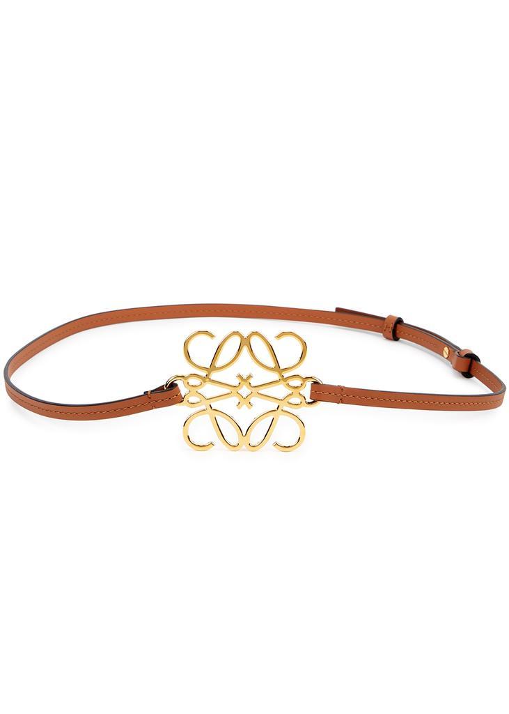 商品Loewe|X Paula's Ibiza Anagram brown leather belt,价格¥1610,第1张图片