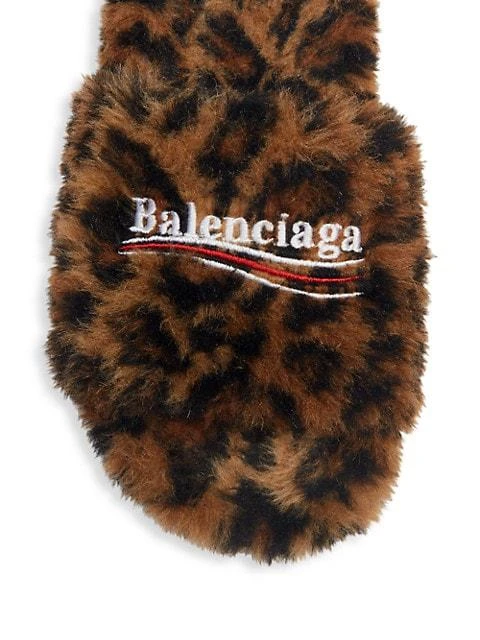 商品Balenciaga|Furry Logo Slides,价格¥2656,第4张图片详细描述
