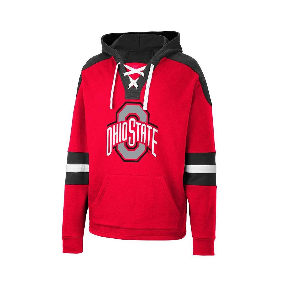 商品Colosseum|Men's Scarlet Ohio State Buckeyes Lace-Up 4.0 Pullover Hoodie,价格¥488,第3张图片详细描述