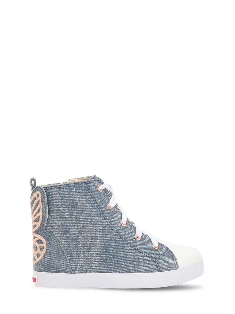 商品Sophia Webster|Bibi Embroidered Denim High Top Sneakers,价格¥996,第1张图片