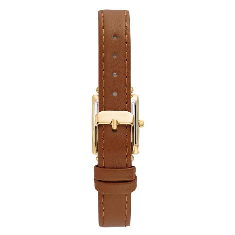 Women's Brown Leather Strap Watch 21.5mm商品第3张图片规格展示