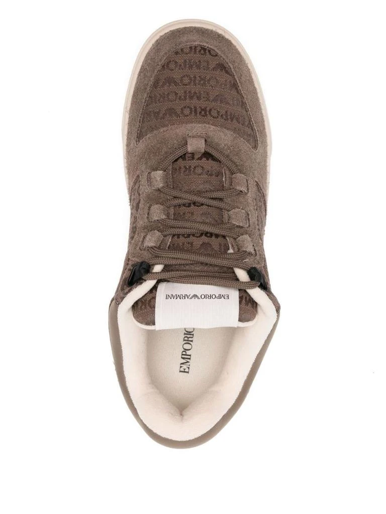商品Emporio Armani|Emporio Armani Suede Leather Sneakers,价格¥1576,第3张图片详细描述