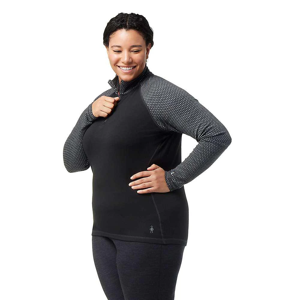 商品SmartWool|Smartwool Women's Classic Thermal Merino Base Layer Pattern 1/4 Zip Top - Plus,价格¥617,第1张图片