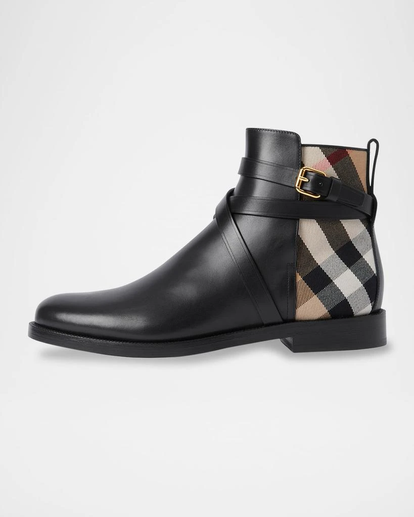 商品Burberry|Pryle Equestrian Check Ankle Booties,价格¥7268,第3张图片详细描述