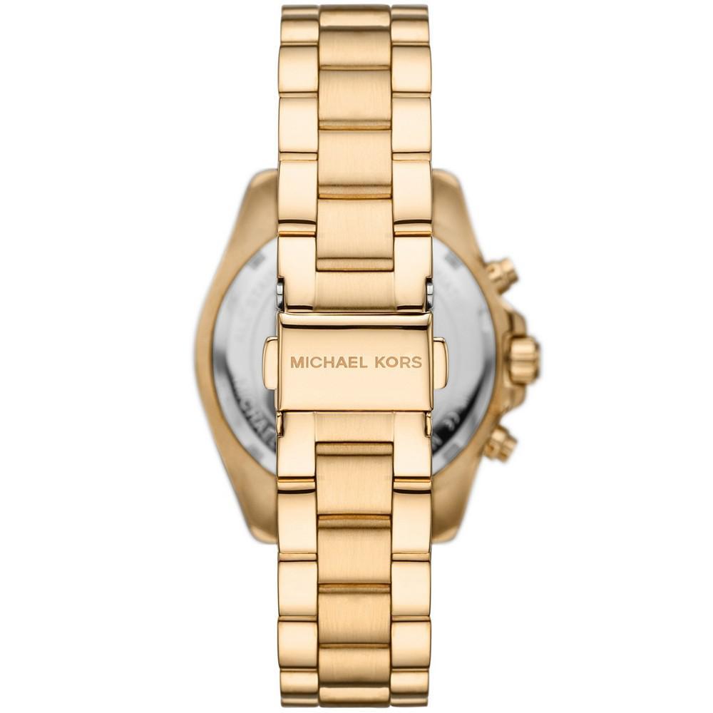 商品Michael Kors|Women's Bradshaw Chronograph Gold-Tone Stainless Steel Bracelet Watch 36mm,价格¥2043,第4张图片详细描述